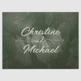 Groene blad elegante groen lente bruiloft tissuepapier