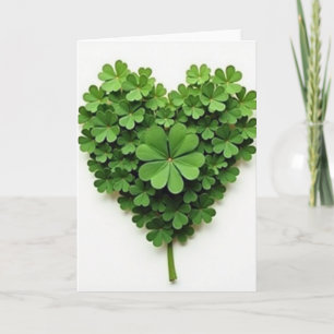 Groene Blad Hart Gelukskaart Kaart