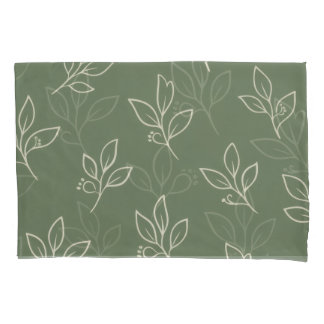 Groene Blad Hoeslaken Set Kussensloop