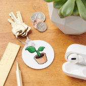 Groene Blad Kamerplant Sleutelhanger