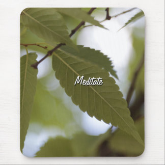 Groene blad mediaan tuin fototak muismat