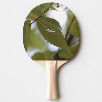 Groene blad mediaan tuin fototak tafeltennisbatje