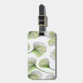 Groene bladen bagagelabel (Voorkant verticaal)