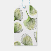 Groene bladen cadeaulabel (Achterkant)