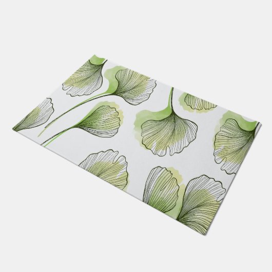 Groene bladen deurmat (Schuin)