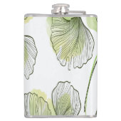 Groene bladen heupfles (Achterkant)