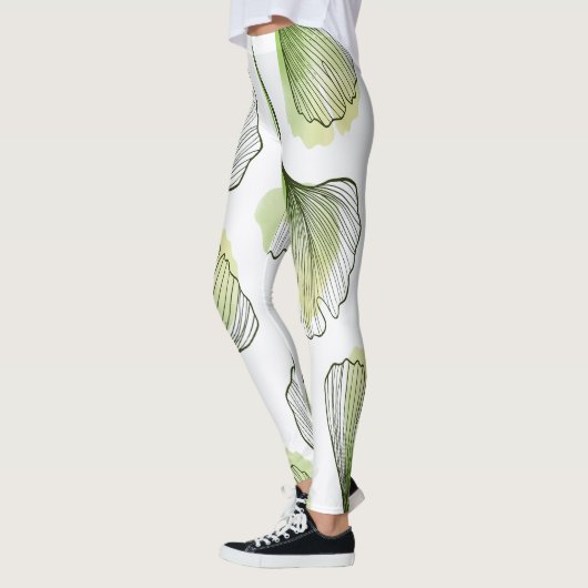 Groene bladen leggings (Links)