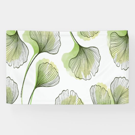 Groene bladen spandoek (Horizontaal)