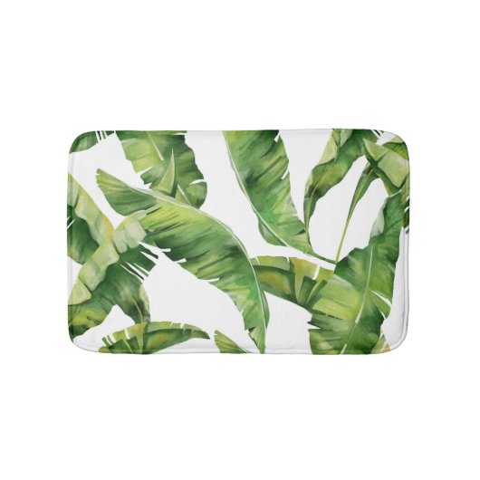Groene bladeren badmat (Voorkant)