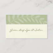 Groene bladeren, bijtakkand visitekaartje (Voorkant)