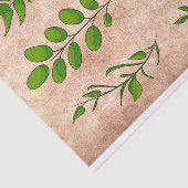 Groene bladeren bladeren planten met noodlottige s tissuepapier (Detail)