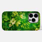 Groene bladeren bloemengeel Case-Mate iPhone case (Achterkant (horizontaal))