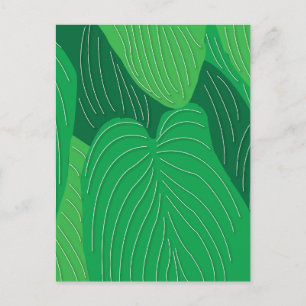 Groene bladeren botanisch briefkaart