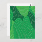 Groene bladeren botanisch briefkaart (Voorkant / Achterkant)