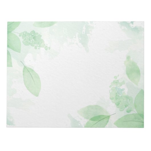 Groene bladeren Botanisch Notitieblok (Voorkant)