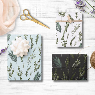 Groene bladeren Botanisch Patroon Inpakpapier Vel