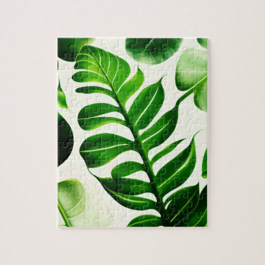 Groene bladeren Botanische Planten Legpuzzel (Verticaal)