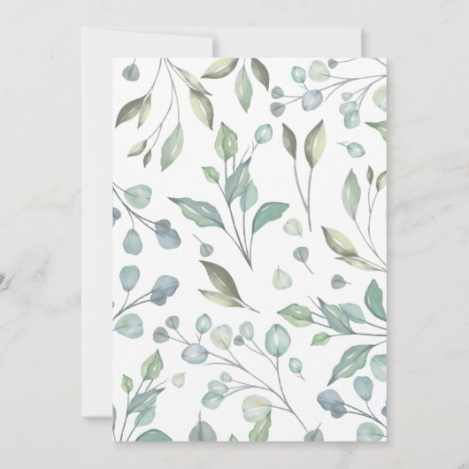 Groene Bladeren, Bruidsfeest in de natuur Kaart (Achterkant)