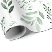 Groene bladeren cadeaupapier (Rol Hoek)