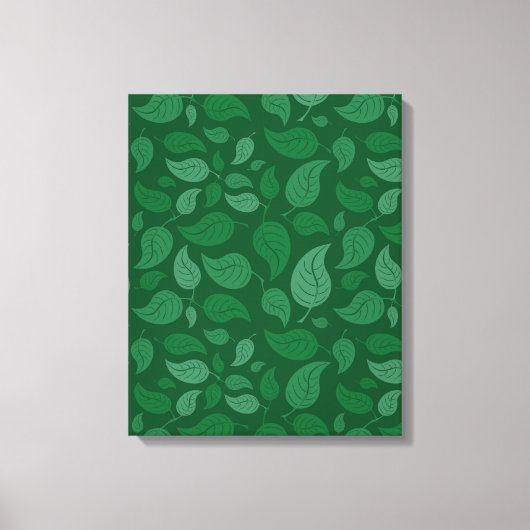 Groene bladeren canvas afdruk (Voorkant)