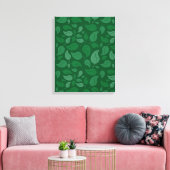 Groene bladeren canvas afdruk (Insitu (Woonkamer))