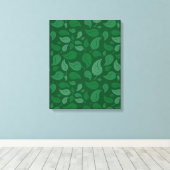 Groene bladeren canvas afdruk (Insitu (Houten vloer))