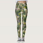 Groene bladeren en bloemige Leggings