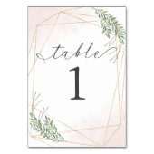 Groene bladeren en dubbelzinnig tabelnummer kaart (Voorkant)