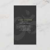 Groene bladeren en OM-symbool Yoga-instructies Visitekaartje (Achterkant)