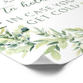 Groene bladeren groen boho bruiloft deken Poster (Hoek)