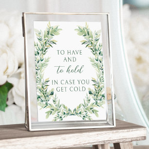 Groene bladeren groen boho bruiloft deken Poster