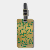 Groene bladeren groene olijftak bladdecor bagagelabel (Voorkant verticaal)