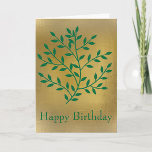 Groene bladeren groene olijftak bladdecor kaart