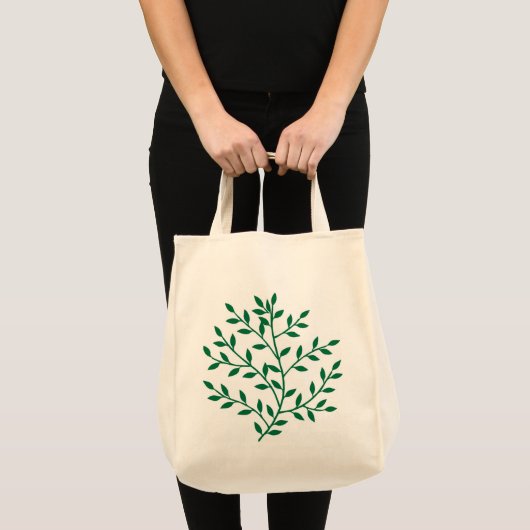 Groene bladeren groene olijftak bladdecor tote bag (Voorkant (product))
