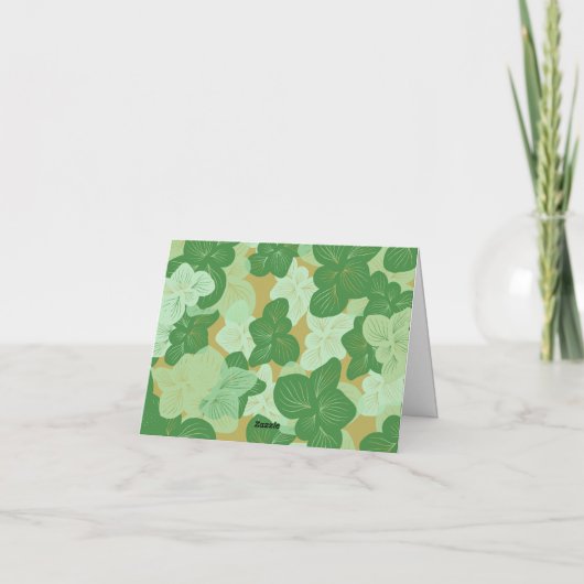  groene bladeren kaart (Achterkant)