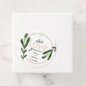 Groene bladeren Laat liefde groeien Bruiloft Dank Bedankjes Labels (In situ)