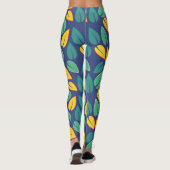 Groene bladeren leggings (Achterkant)