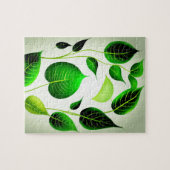 Groene bladeren legpuzzel (Horizontaal)