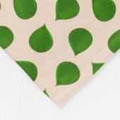 Groene bladeren met Jade Tree op beige Fleece Deken (Hoek)