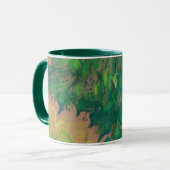 Groene bladeren mok (Voorkant links)