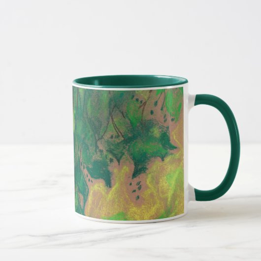Groene bladeren mok (Rechts)