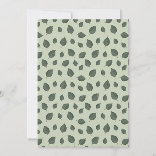 Groene bladeren, naadloos patroon kaart (Voorkant)