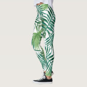 Groene bladeren Oerwoud stijl Leggings (Links)