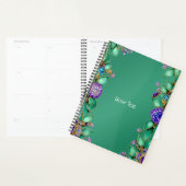 Groene Bladeren Paarse Edelstenen Planner (Display)