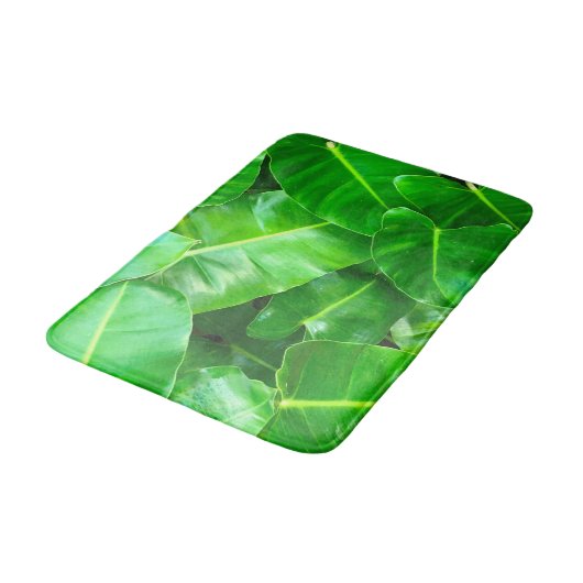 Groene bladeren Palmblad tropisch gebladerte oerwo Badmat (Gekanteld)