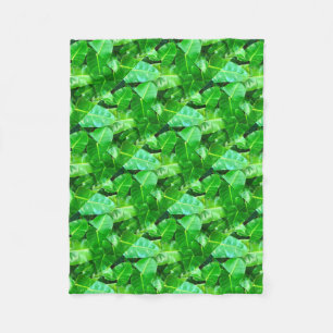 Groene bladeren Palmblad tropisch gebladerte oerwo Fleece Deken