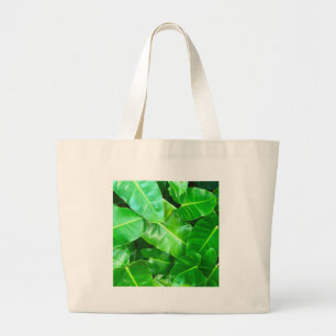 Groene bladeren Palmblad tropisch gebladerte oerwo Grote Tote Bag