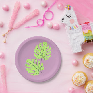 Groene Bladeren Papieren Borden Bordje