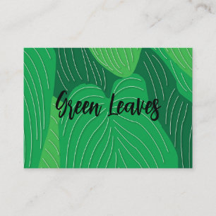 Groene Bladeren Patroon Visitekaartje