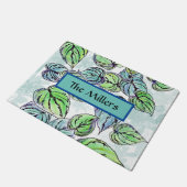 Groene bladeren Persoonlijke deurmat (Schuin)